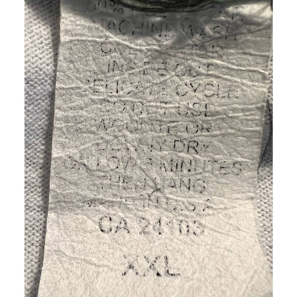 White Top Blue Jean Leaves Silver Flowers Embellished Half Zipper Size XXL - Picture 3 of 7